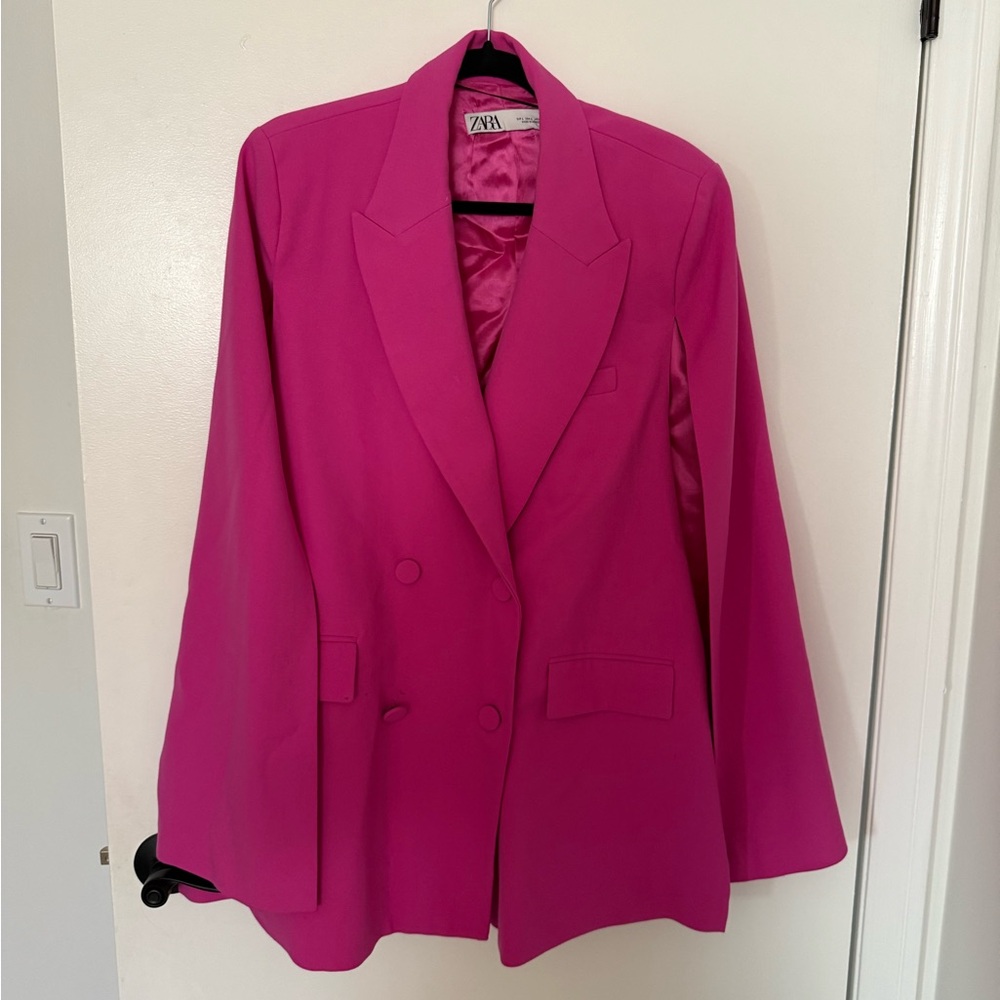 Zara got pink blazer cape